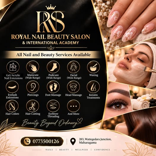 All nail and beauty services available — Royal Nail Beauty Salon & International Academy